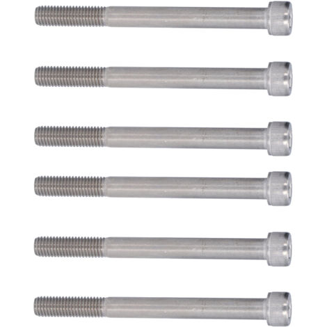 10 Vis à Tête Cylindrique Hexagonale Creuse Acier Inox A2-70, Boulons M10 x 120 mm pour Machines Industrielles