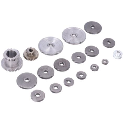 Kit De 18 Pièces D'engrenages En Métal Pour Tour à Moteur, Avec Poulies Et Courroies En Fonte Grise Ht250 209120770