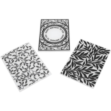 3 Poinçons en Plastique pour Gaufrage DIY - Matériel Créatif Scrapbooking Cartes
