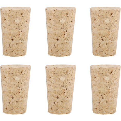 10 Bouchons en Liège Naturel pour Bouteille de Vin - Bouchons de Liège Classiques (22x17x35mm)