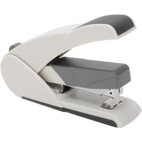 Agrafeuse de Bureau 20 Feuilles, Grande Capacité avec 100 Punaises, Compacte et Portable pour École, Bureau - Blanc ou Gris (1/5)