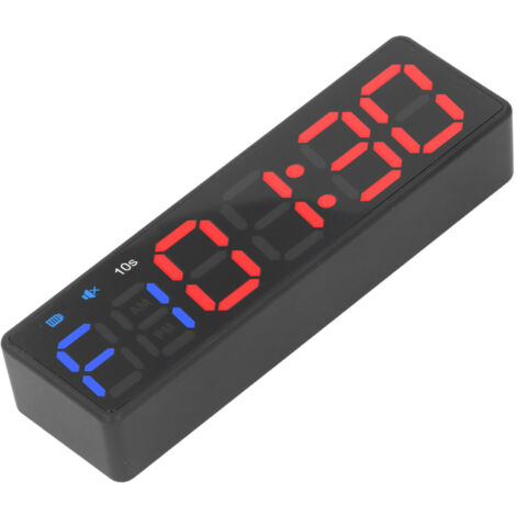 Minuteur d'Entraînement Magnétique - Chronomètre Sportif Portable Grand Écran LCD Bleu et Rouge (1/5)