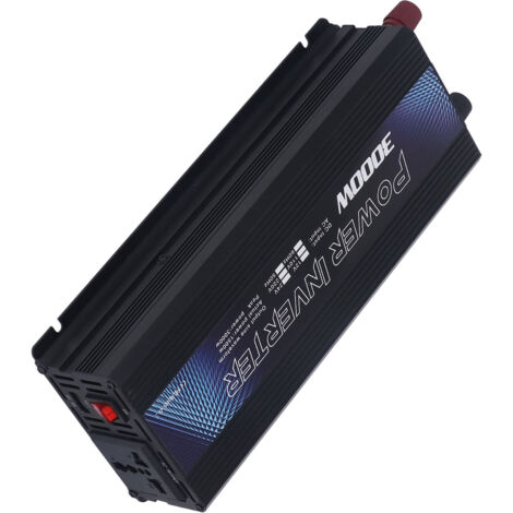Onduleur 3000W 12V 220V Sinus Pur pour Voiture avec Ventilateur et Ports USB - Convertisseur DC/AC 60Hz Noir