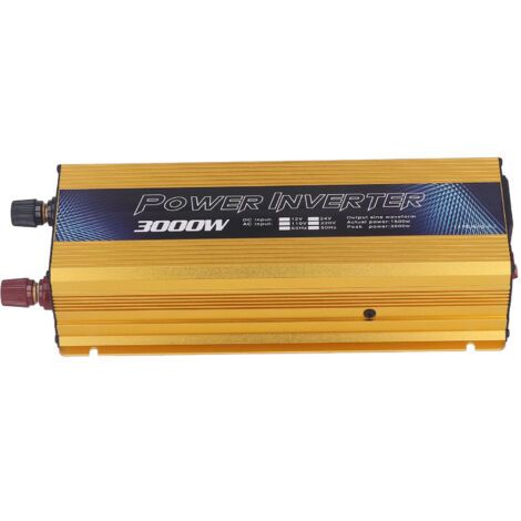 Convertisseur de Tension 3000W Sinus Pur pour Voiture avec Ventilateur et Port USB - Onduleur 12V DC à 110V AC 60Hz