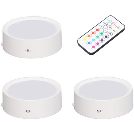 3 Ampoules LED Rechargeables avec Télécommande, Dimmable, Base E27, Multicolores, Minuterie, Lot de 3