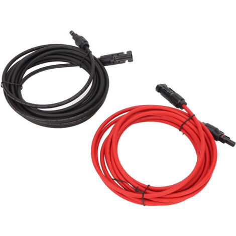 Câble Solaire 12AWG avec Connecteurs MC4, Extension pour Panneau Solaire 2m