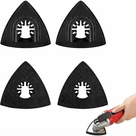 4 Pice Patin De Ponage(noir),80mm Accessoires Pour Patin De Fixation En Plastique,accessoires D'outils Oscillants,plateau De Ponage Universelle,po (1/5)
