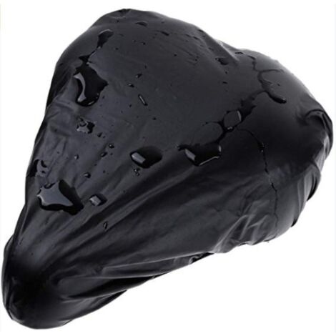 housse De Selle De Vlo 2 Pices (noire), Housse De Selle De Vlo Tanche Avec Lastique, Taille Universelle Housse De Selle De Vlo Tanche Housse De Pl (1/5)