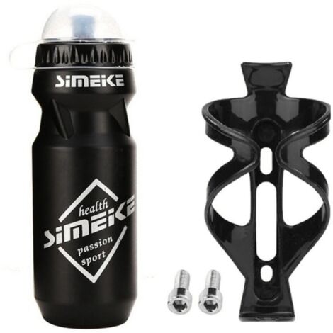 (noir) Porte-bouteille De Vlo Avec Bouteille D'eau De Vlo De 750 Ml, Bouteille D'eau De Sport De Haute Qualit Sans Bpa Pour Vlo/vtt/vlo De Route, (1/5)