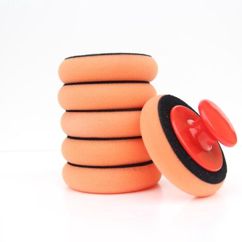 jeu De 6 Tampons De Polissage, Ponges De Polissage, Set De Polissage, Ponges De Polissage Pour Voiture, Applicateur De Cire, Vernis, Nettoyant Pou (1/5)