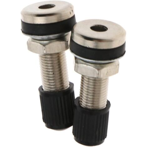 2 Pices De Valves De Pneus Pour Motos Et Voitures Avec Tiges Valves Et Capuchons Poussire (1/5)