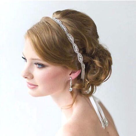 bandeau Serre-tte En Perles De Riz Cousues Avec Diamants Paillets (1/4)