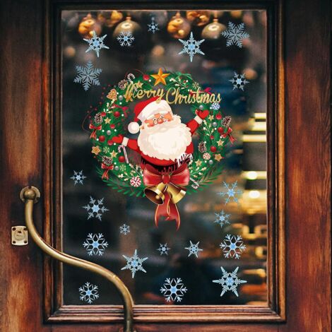 christmas Tree Bells Christmas Wall Stickers, Window Room Decoration Wall Stickers, Self Adhesive Wall Decals (1/5)