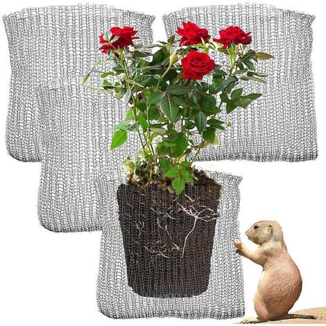 4 Pieces Stainless Steel Metal Mesh Bags - 126 Inch For Plant Root Protection Insect Netting Bags, Flower And Plant Rodent Netting, Metal Mesh Po