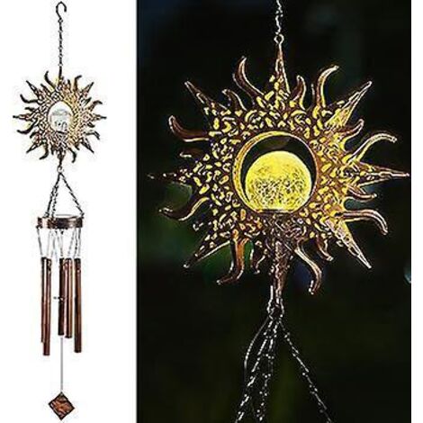 carillons Oliens Lunaires, Carillons Oliens Solaires 18  11  104cm Carillons Oliens Led Mobiles, Dcoration Extrieure Tanche  Suspendre Jardin Pa (1/5)