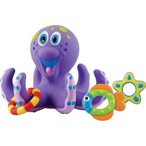 jouet De Bain Octopus Avec 3 Anneaux - Jouet De Bain Interactif Pour Bbs Et Tout-petits - Pieuvre Flottante - 18 Mois Et Plus (1/5)
