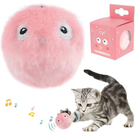 jouet Interactif Pour Chat Avec Oiseau, Grenouille Et Cricket, Poursuite En Peluche Pour Chat (rose (son D'oiseau)) (1/5)