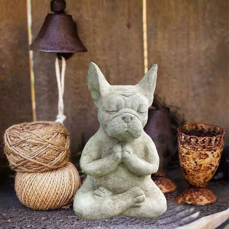 statue Bouledogue Franais,ornement Bouledogue 15x10x8cm, Statue Chien,dcorations De Jardin Statue,cadeau Commmoratif Du Chien,statue Exterieur,pou (1/5)