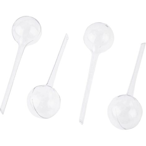 lot De 4 Balles Systme D'arrosage Double Semaines, Escamotable, Plantes En Plastique Transparent Pvc, 8 Cm (1/5)
