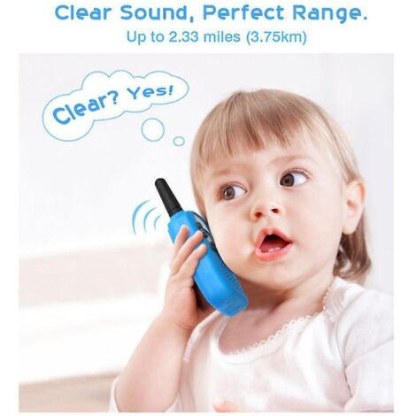 paire De Jouets Talkie-walkie Bleus Pour Filles De 3  12 Ans, Radio Bidirectionnelle Pour Enfants, 8 Canaux, Porte De 3 Milles, Idal Pour Les Aven (1/5)