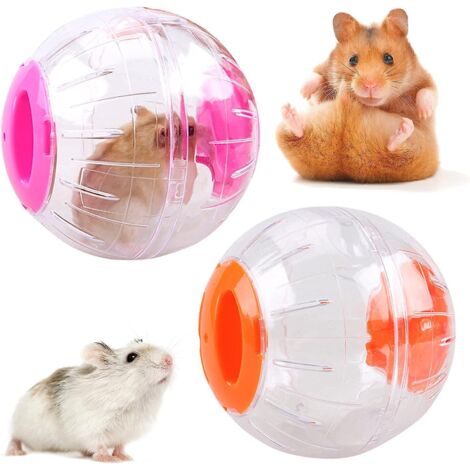 hamster Gym Ball Lot De 2 Hamster Gym Ball Plastique Gerbille Jouet Balle Petit Portable Running Ball Jogging Exercice Hamster Gerbille Pet (1/5)