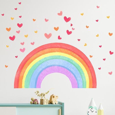 stickers Muraux Arc-en-ciel Pour Chambre D'enfant, Dcoration D'entre, Dcoration D'arrire-plan, Stickers Autocollants (1/5)