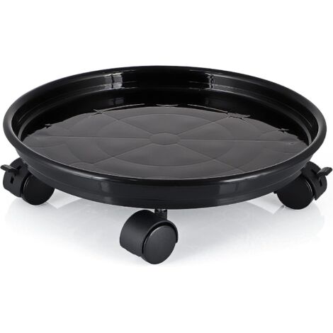 30cm Support De Pot De Fleurs Roues(noir), Support Roulant Plantes, Support Pour Plante Avec Roue Universelle Pour Plantes D'intrieur Et D'extrie (1/5)