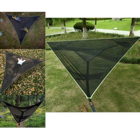 noir 280x280x280cmcamping Hamac Triangulaire Camping Hamac Portable Camping Hamac Arbre Hamac Double Hamac Extrieur Voyage Hamac (1/5)