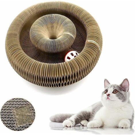 planche Gratter Pour Chat, Jouets Pour Chat Avec Cloche, Tapis Gratter Pour Chat En Carton Ondul 2 En 1, Jouets Gratter Interactifs, Jouets Ma (1/5)