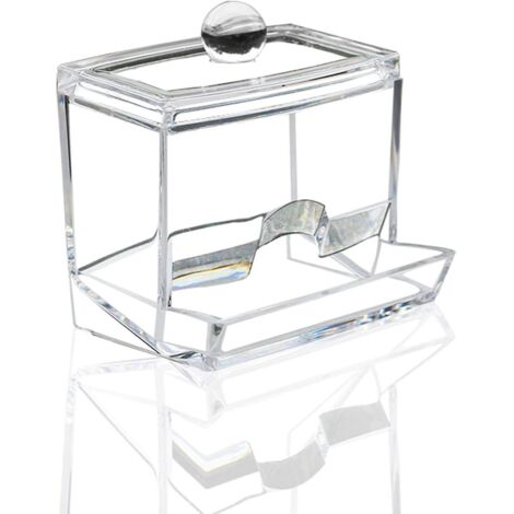 cotons-tiges Acryliques Support Coton-tige En Plastique Boite Coton-tige Transparent Bote De Rangement Pour Coton Tige Bijoux Avec Couvercle, Adap (1/5)