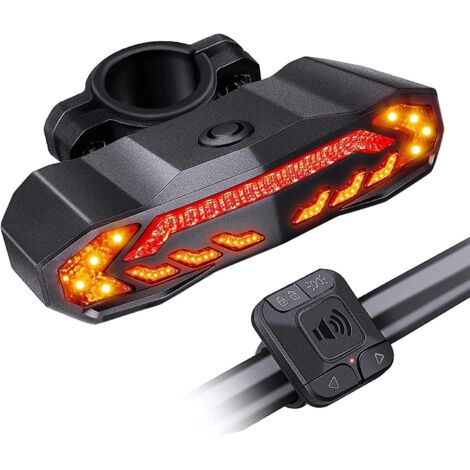 (5 En 1) Sirne De Vlo Tlcommande Avec Clignotant Et Feu Stop 110db Fort Antivol Usb Feu Arrire De Vlo Sirne De Vlo Rechargeable Avec Fonction De R (1/5)