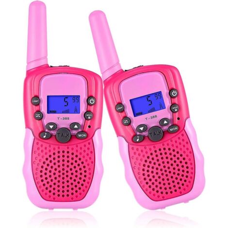 lot De 2 Jouets Talkie-walkie Roses Pour Les Enfants De 3  12 Ans, Radio Bidirectionnelle Pour Enfants, 8 Canaux, Porte De 3 Km, Parfait Pour L'av (1/5)