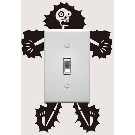 electrocution Crne Homme Enfants Chambre Salle De Bain Autocollants Interrupteurs Dcoration Maison Autocollants Muraux Autocollants Autocollants (1/5)