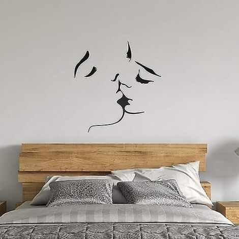 autocollant Mural 3d Baiser - Art Mural - Motif Baiser Mignon - Pour Salon, Chambre Coucher, Canap, Arrire-plan Tv, Dcoration Murale Faire Soi-m (1/5)