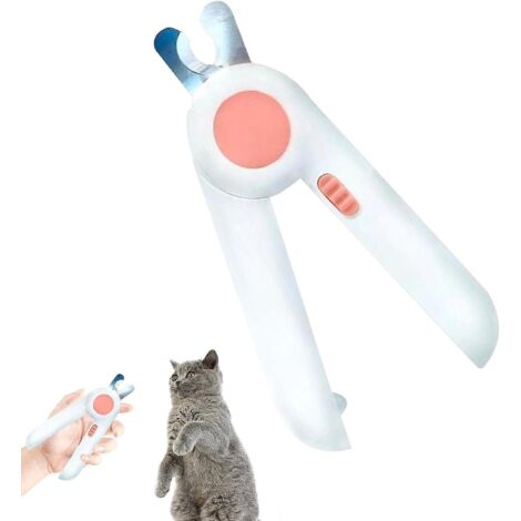 coupe-ongles Chat Avec Lumire Led, Outil De Coupe-griffes Pour Petits Animaux, Outil Professionnel Anti-claboussures Pour Toilettage D'ongles Pour