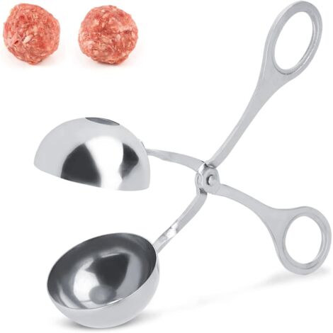 boulettes De Viande En Acier Inoxydable, Melon, Cuillres Boulettes Antiadhsives Pinces Glace Pour Gteau Pop, Glace, Pte Biscuits (1/5)