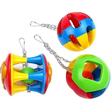 3 Pcs Perroquet Jouet Balle Formation Jouet Perroquet Balle Oiseau Jouant Jouet Jouet Ducatif Pour Animal Perroquet Oiseau,couleur Alatoire (1/5)