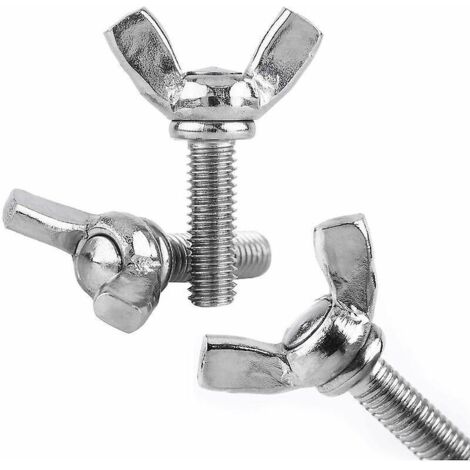 25pcs Ecrou Papillon M6 X25mm Vis  Oreilles Avec Boulon Mtrique En Acier Inox 304 Vis  Aile Papillon Vis  Main De Fixation