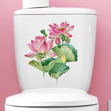 fresh Lotus Toilet Sticker Bathroom Home Decoration Wall Stickers Stickers (1/5)