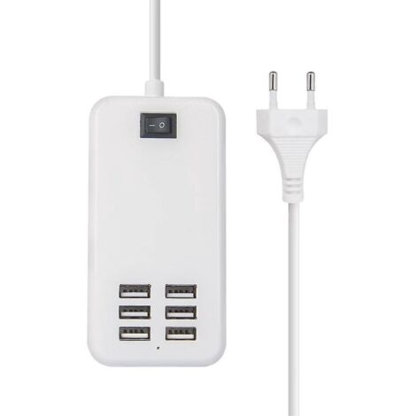 hub Usb Aliment, Aluminium Hub Multiprise Usb 6 Ports Avec Alimentation Externe 5v/2a Hub Usb Multiport,... (1/5)