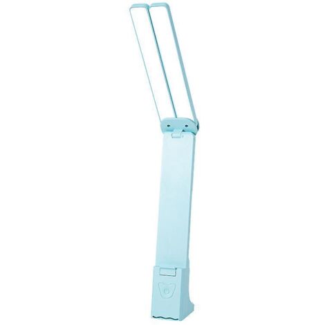 lampe De Bureau De Lecture Double Tte Led Pour Enfants - Bleu, Bureau Domicile, Petite Lampe De Bureau Portable, Grande Plage D'clairage, Lampe (1/5)