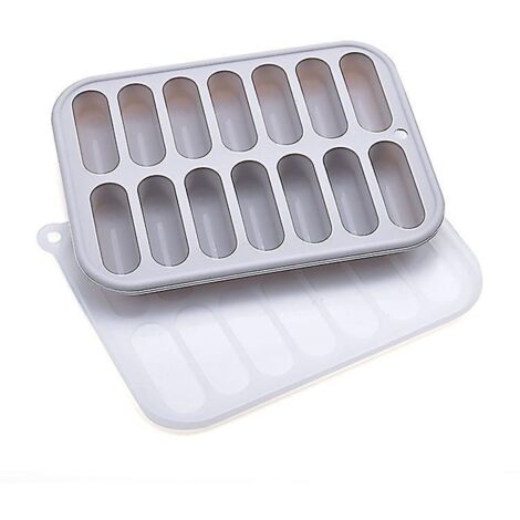 3x Gris Bac Glaons En Silicone, Moule Glaons Avec Couvercles, Moule Saucisse Et Hot Dogs, Rsistants Au Lave-vaisselle Et Au Four, Adapts Aux Bo (1/5)