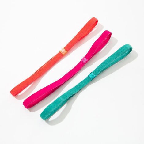 (violet Orange Vert) Lot De 3 Bandeaux Lastiques De Sport En Silicone Antidrapant Pour Hommes Et Femmes (1/5)