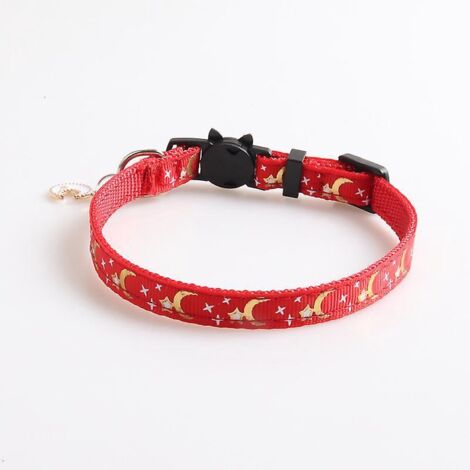 1 Pices(rouge) Ensemble Collier ,rglables Bandana Pour Les Promenades En Plein Air Pour Chats Et Chiots (1/4)