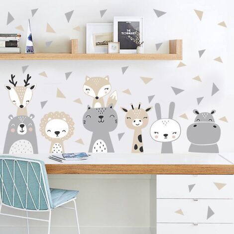 lot De 2 Autocollants Muraux En Pvc Mignon Fauve Lion Animal Maternelle Salon Chambre Dcor Auto-adhsif Art (1/5)