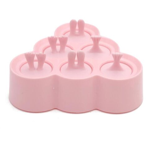 (rose) Moule Triangulaire Animal Popsicle - Bac Glaons En Silicone Pour Enfants - Moule Popsicle - Mini Moule Glace Machine Crme Glace - Popsi (1/5)
