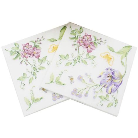 lot De 40 Serviettes En Papier Colores, Pour Cocktail, Fte, Bricolage, Origami, Pour La Gastronomie, Anniversaire, Mariage, Dcoration De Table, R (1/5)