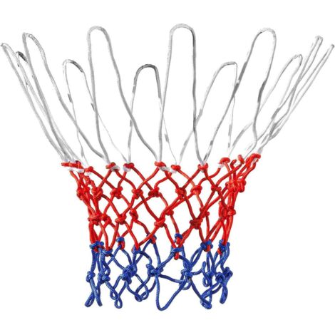 filet De Basket Quipement De Sport Pour La Maison - Nylon Rouge Blanc Et Bleu - 12 Boucles Pour Jardin Intrieur Et Extrieur - Quipement De Gym - D (1/5)