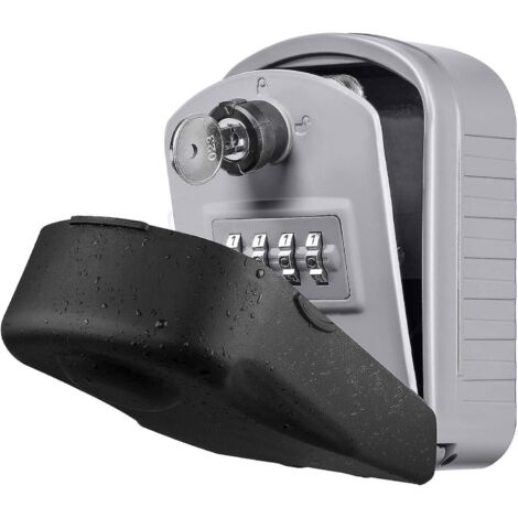 (argent)bote  Cl Scurise  [nouvelle Gnration] Grand Coffre A Clef Exterieur Avec 4 Code & Cls D'urgence Tanche Et  La Rouille Boite A Clef Montage (1/3)