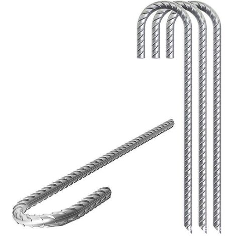 ancrage Au Sol Galvanis, Piquet De Construction En J De 6 Pouces, Clou De Tente Avec Pointe Ciseau L'extrmit, Idal Pour Scuriser La Clture, Les T (1/5)